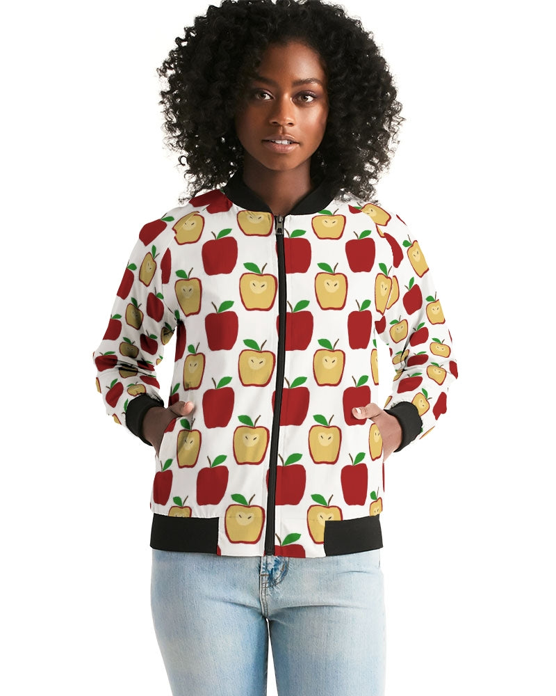 Apple Polkadots Women's Bomber Jacket