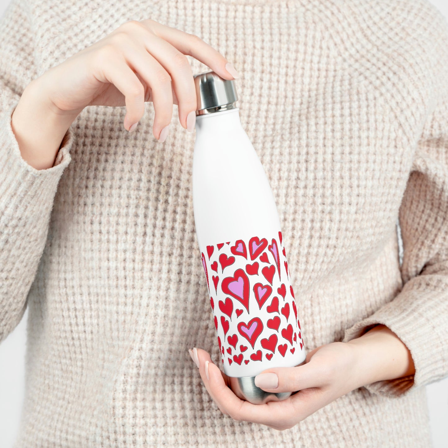 Hearts Drawing 20oz Insulated Bottle