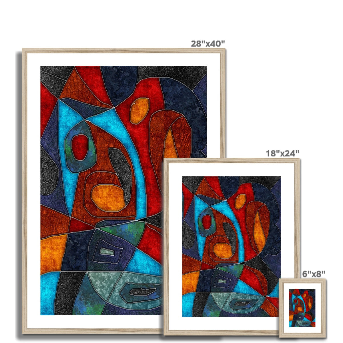 Abstract With Heart Framed & Mounted Print