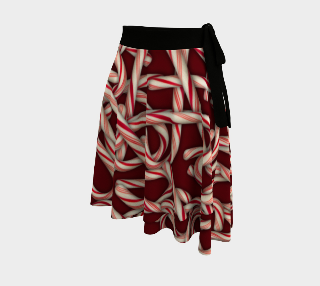 Candy Cane Collage Wrap Skirt