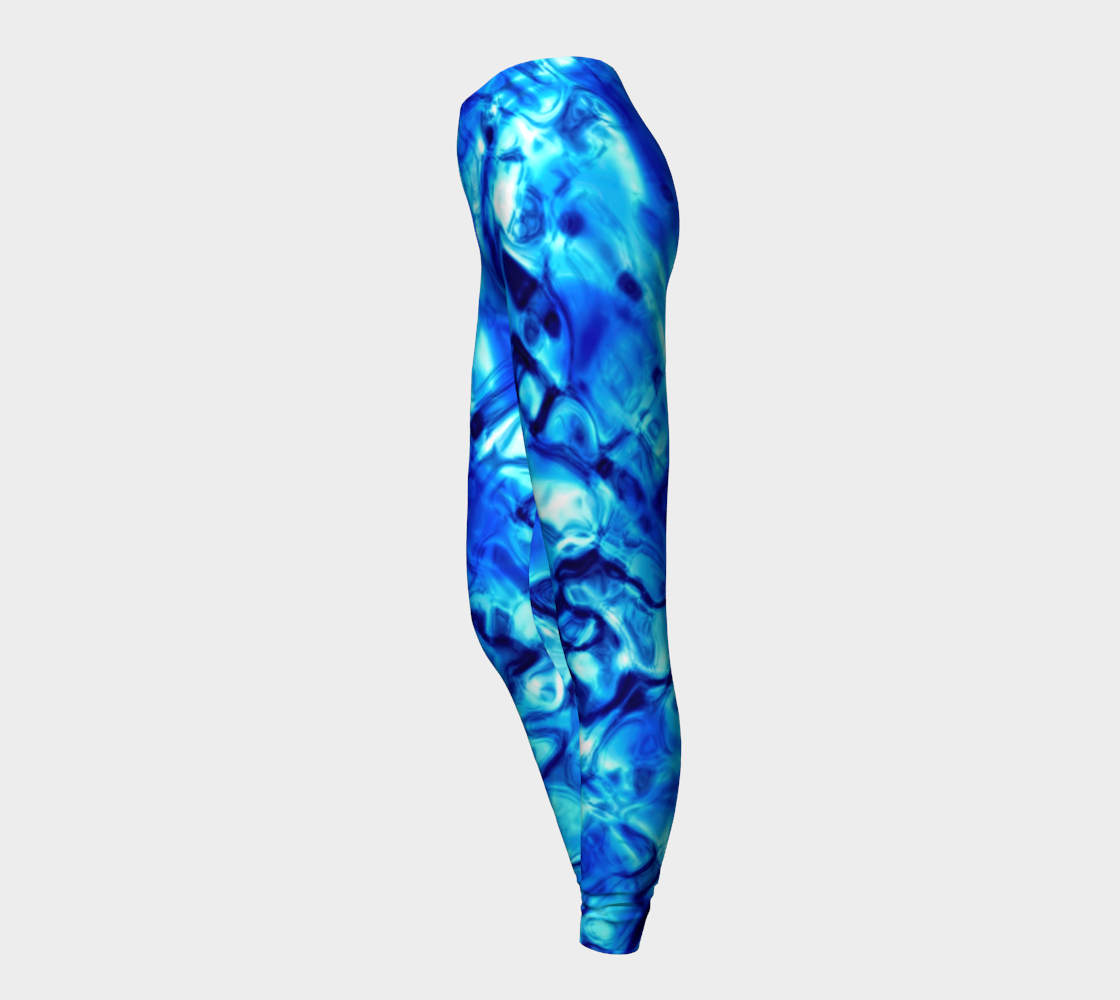 Glistening Blue Water Texture Leggings