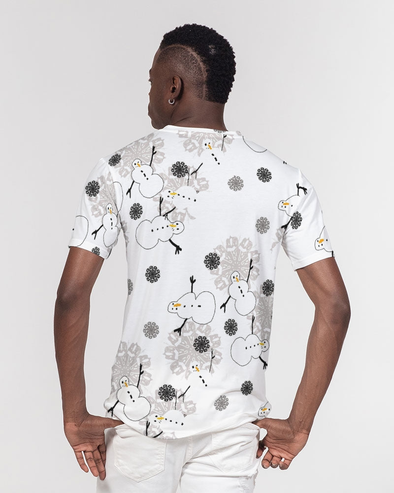 Snowman Pattern Men's Everyday Pocket Tee