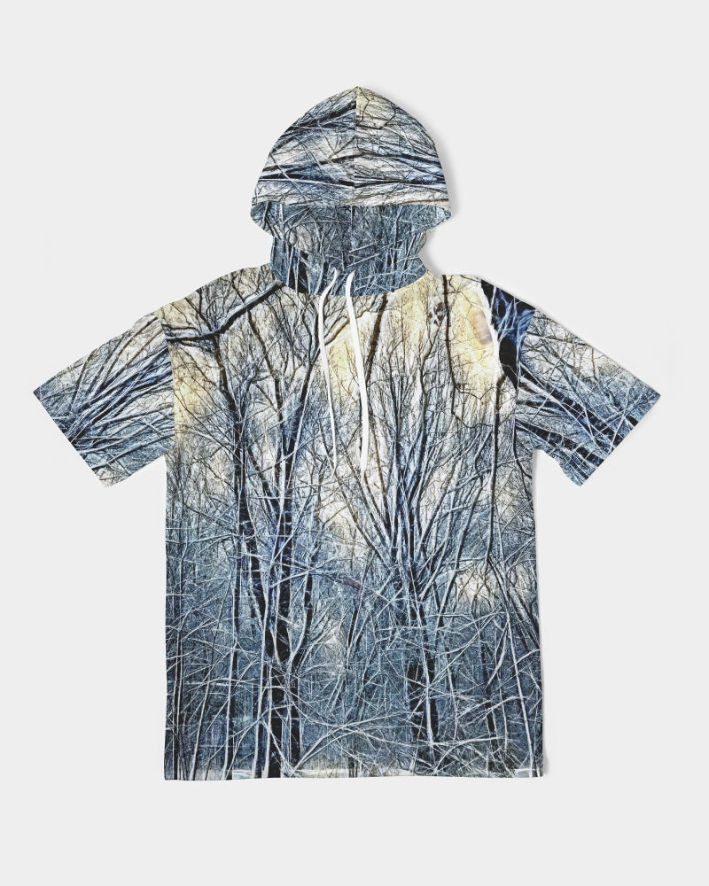 4 Oclock Winter Landscape Men's Premium Heavyweight Short Sleeve Hoodie