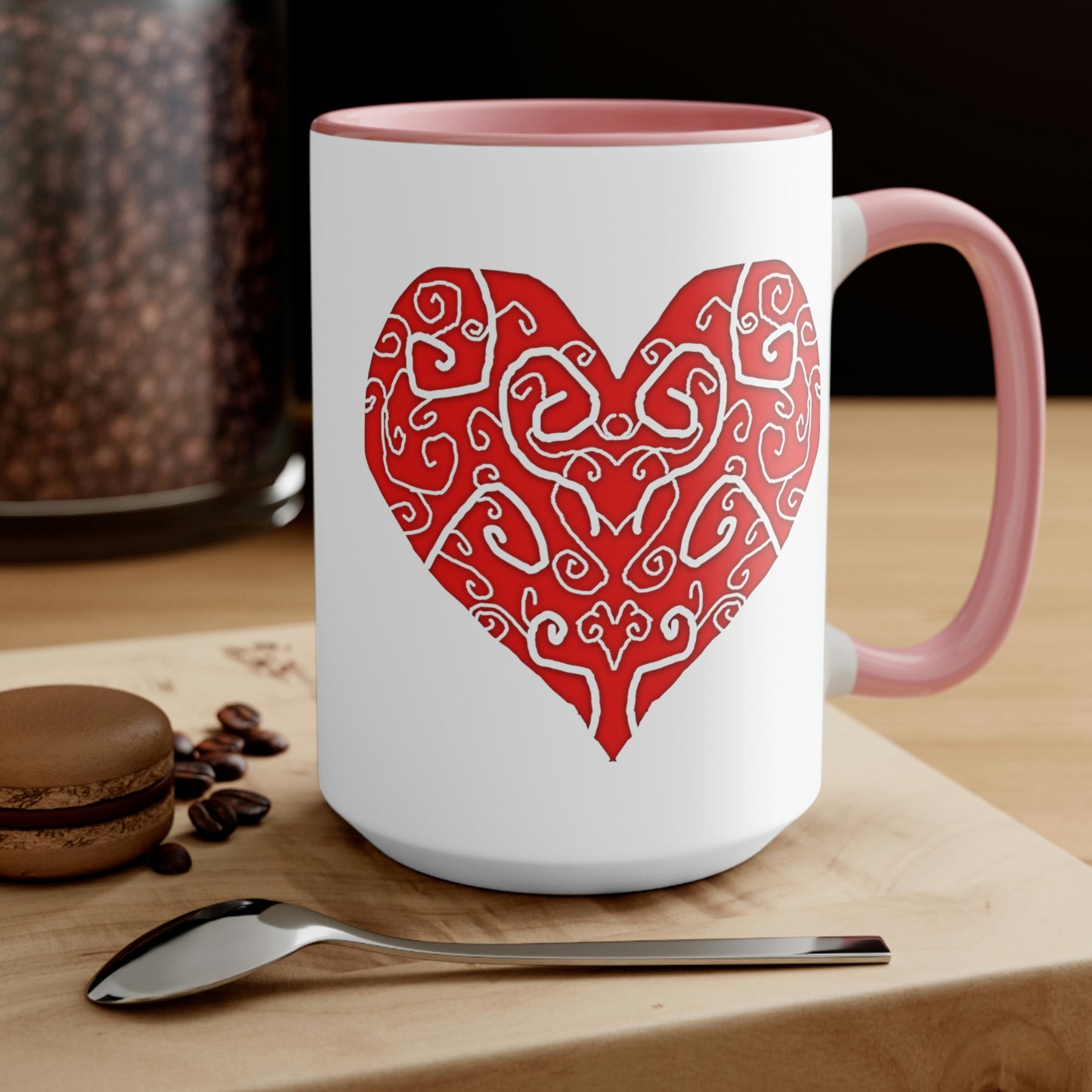 Heart Swirls Accent Mug