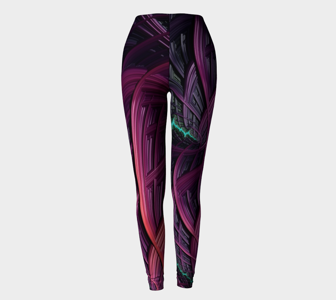 Pink Purple Fractal 20 Leggings