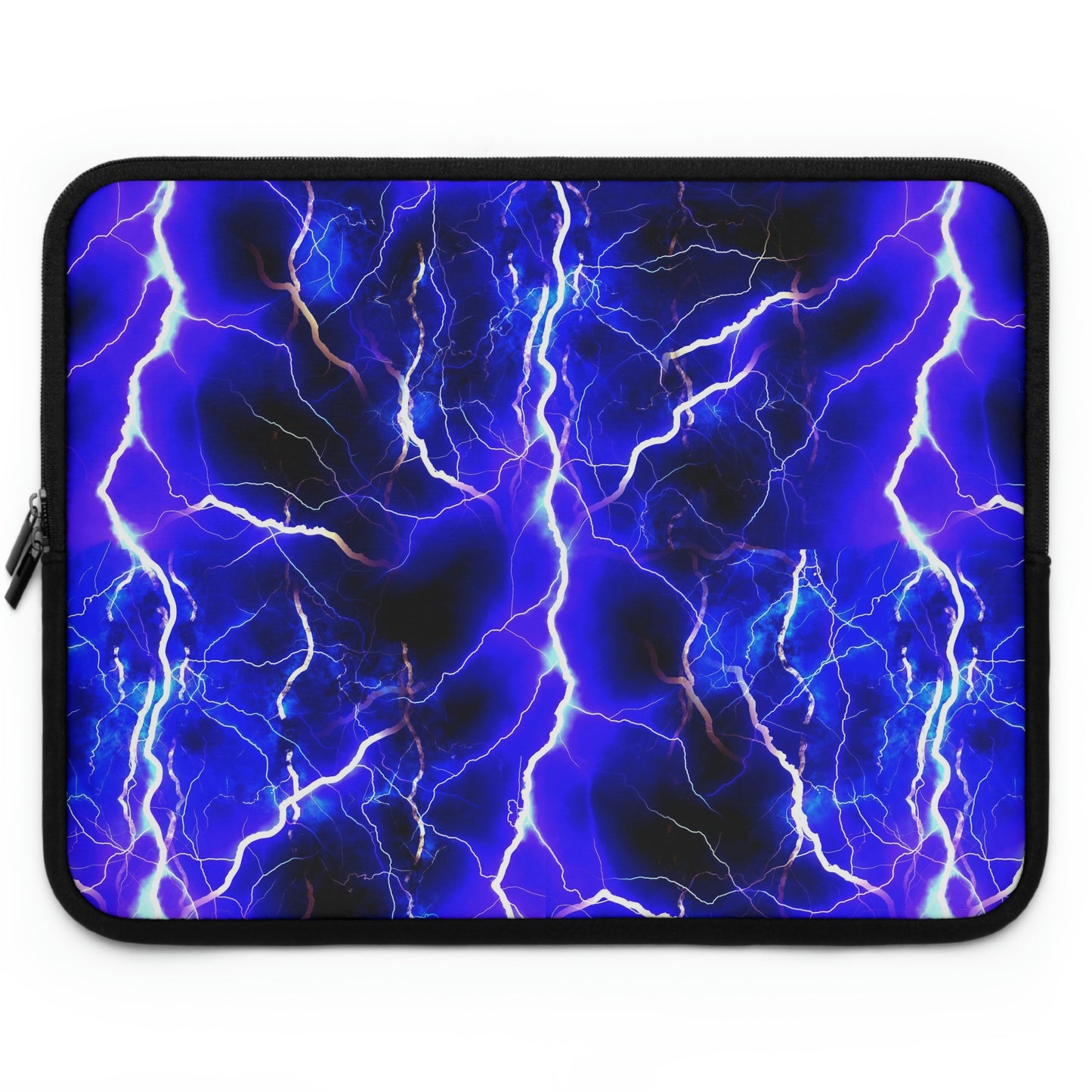 Blue Lightning Pattern Laptop Sleeve