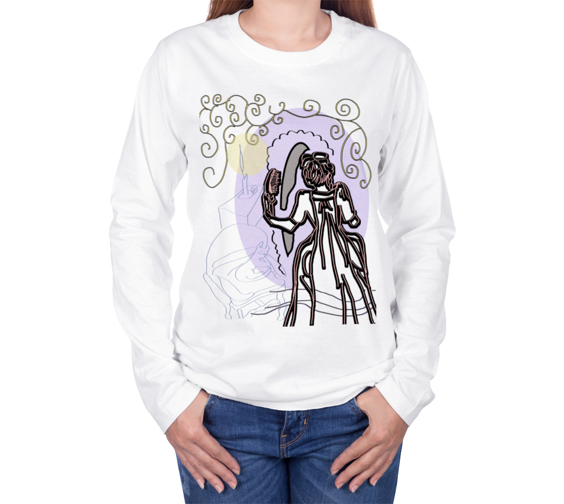 1700s Woman With a Brush Longsleeve T-Shirt