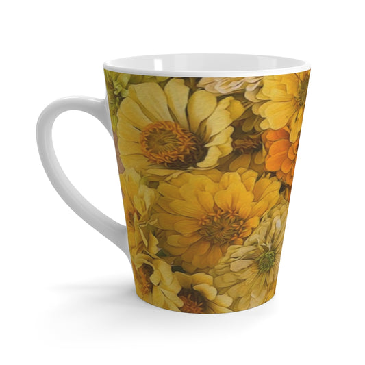 Yellow Zinnias Latte mug