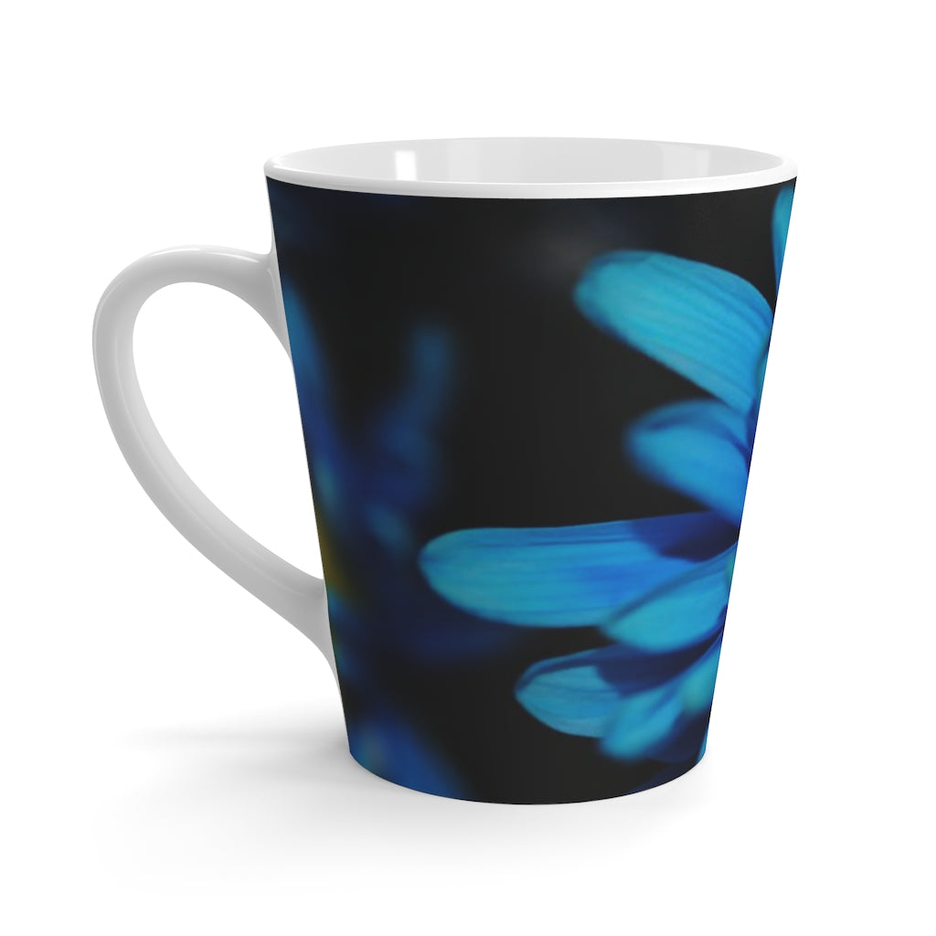 Blue Daisy Latte mug