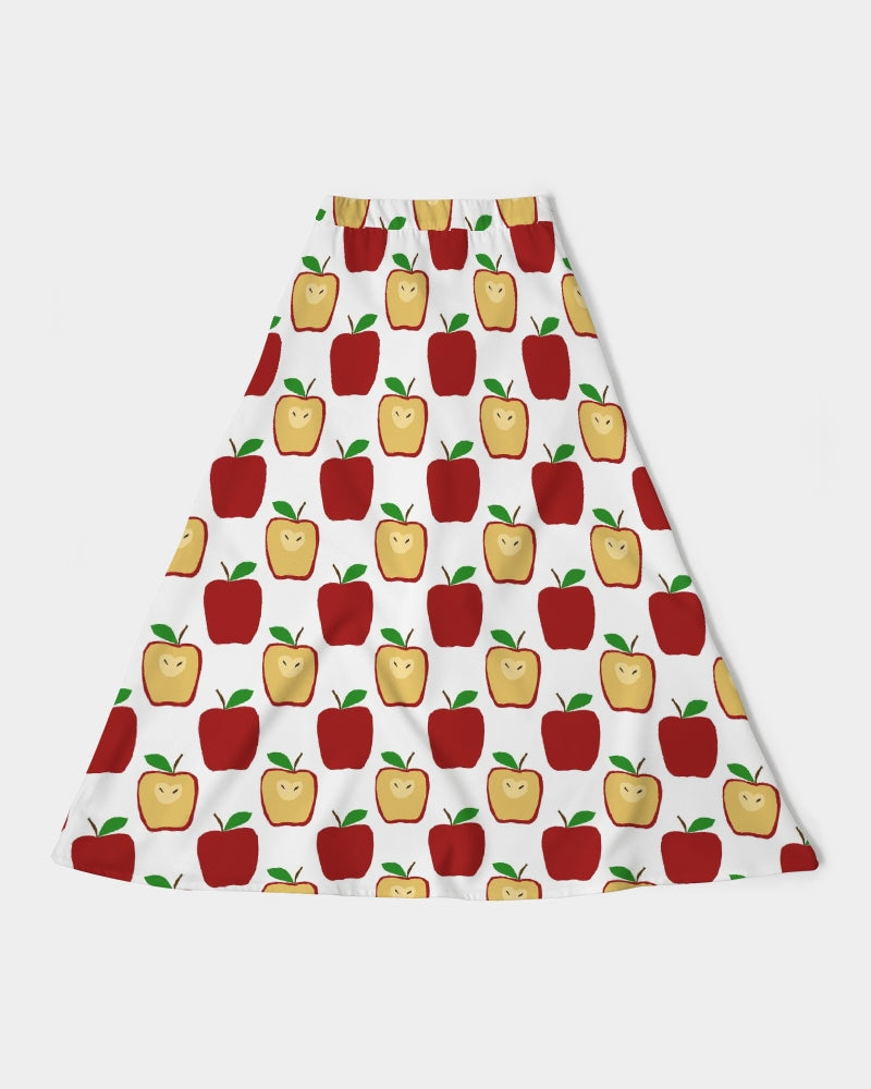 Apple Polkadots Women's A-Line Midi Skirt