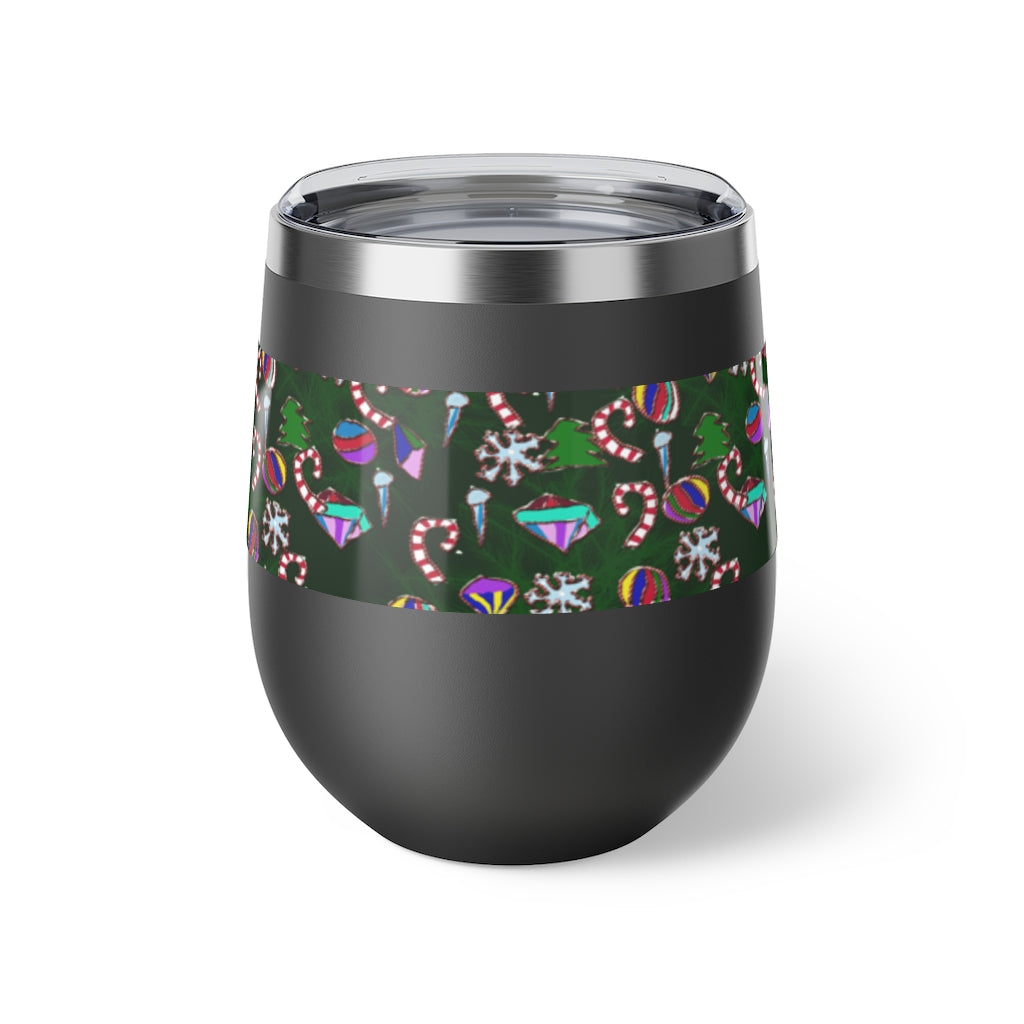 Ornaments Pattern Copper Vacuum Insulated Cup, 12oz