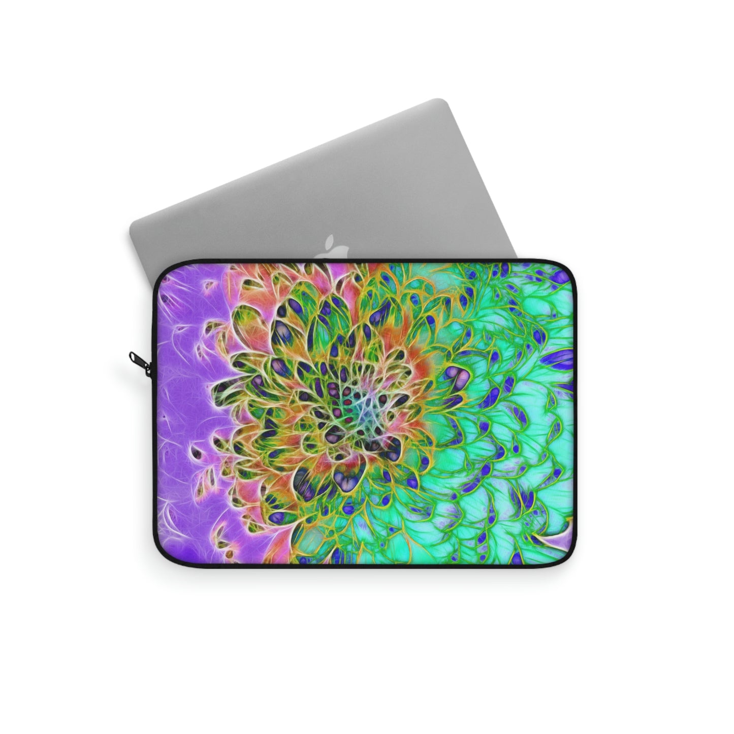 Abstract Peacock Chrysanthemum Laptop Sleeve