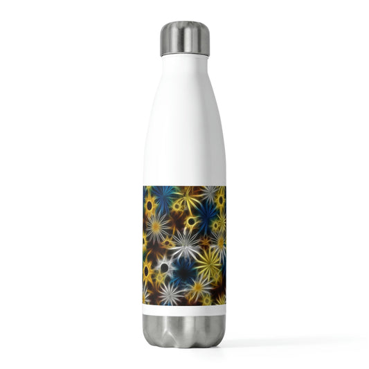 Blue and Yellow Glowing Daisies 20oz Insulated Bottle