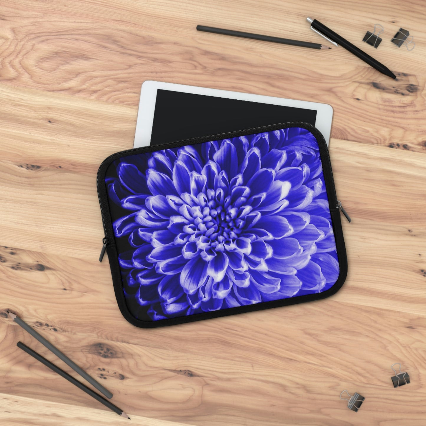 Blue Chrysanthemum Laptop Sleeve