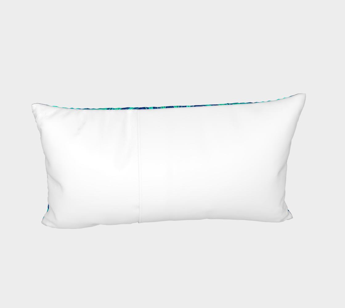 Blue Ice Fractal Kaleidoscope Bed Pillow Sham