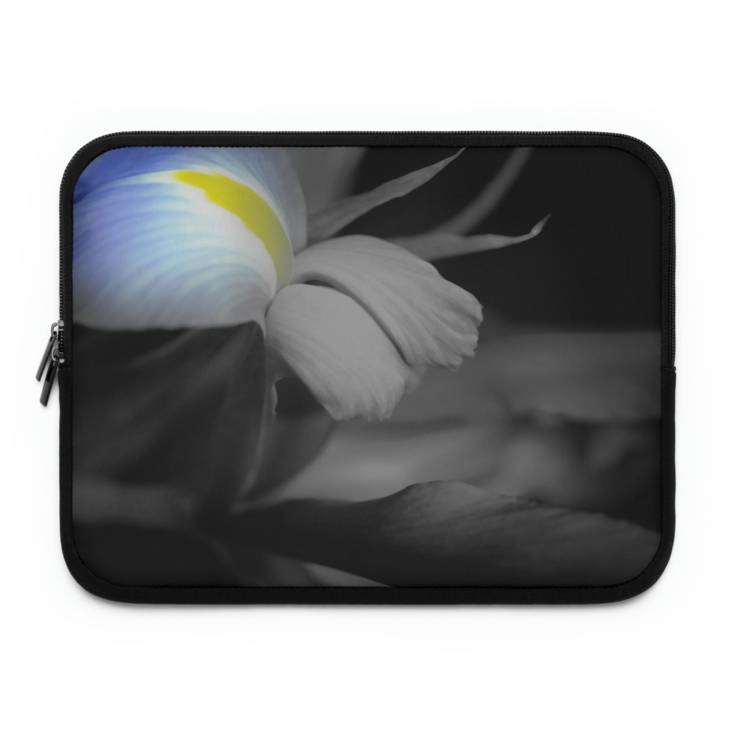 Black and White Iris Laptop Sleeve