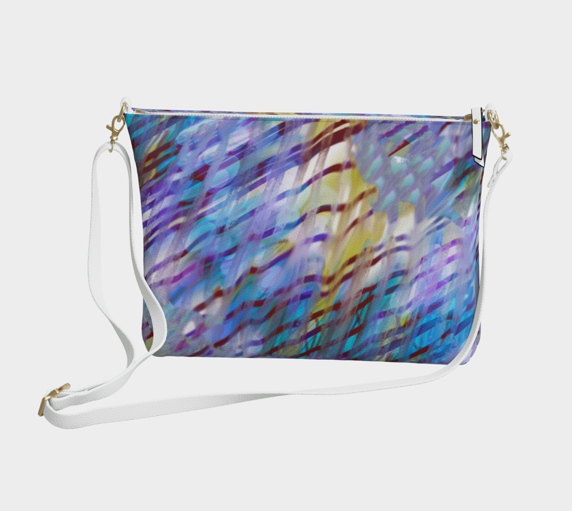 Abstract Ripple Vegan Crossbody Purse