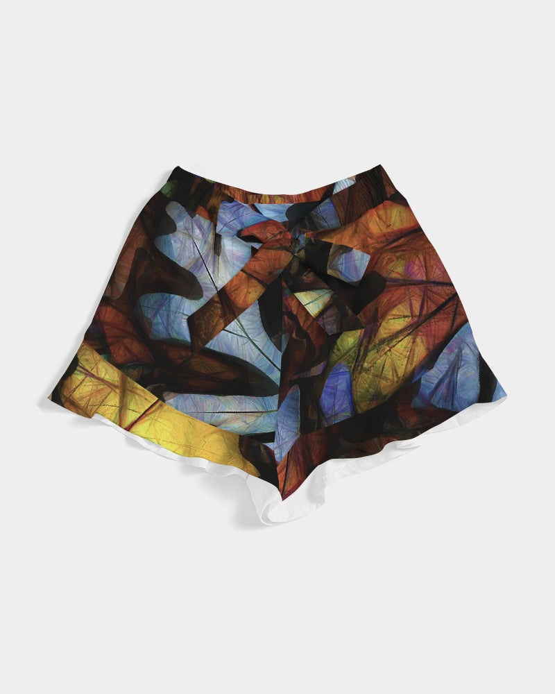 Mid October Leaves Women's Ruffle Shorts