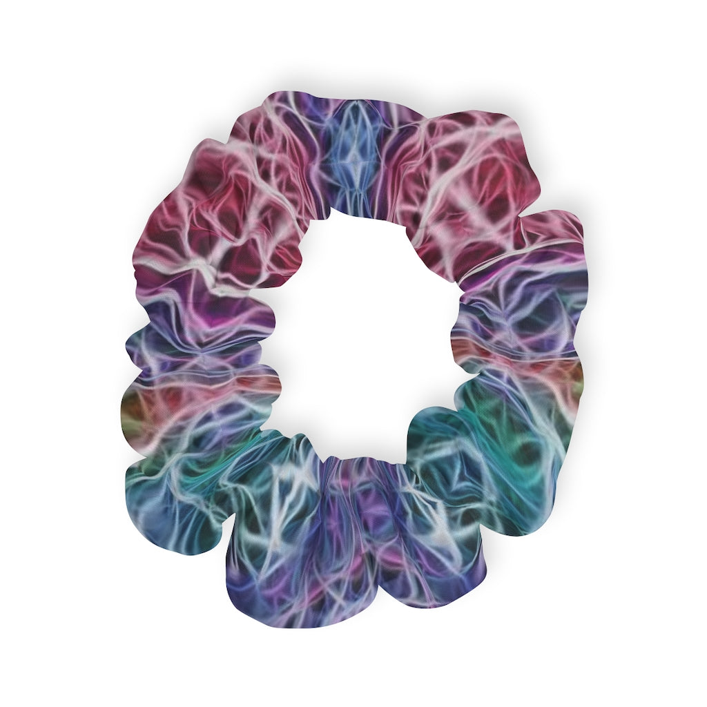 Pink Blue Kaleidoscope Scrunchie