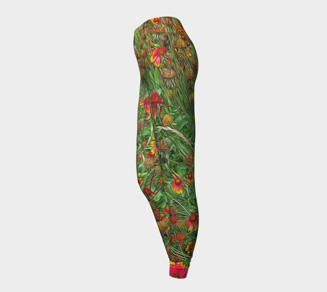 Sunburst Gaillardia Garden Leggings