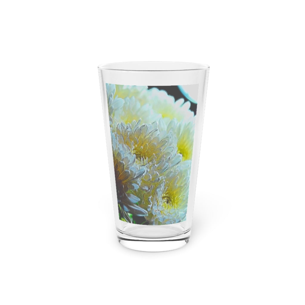 Chrysanthemums In The Light Pint Glass, 16oz