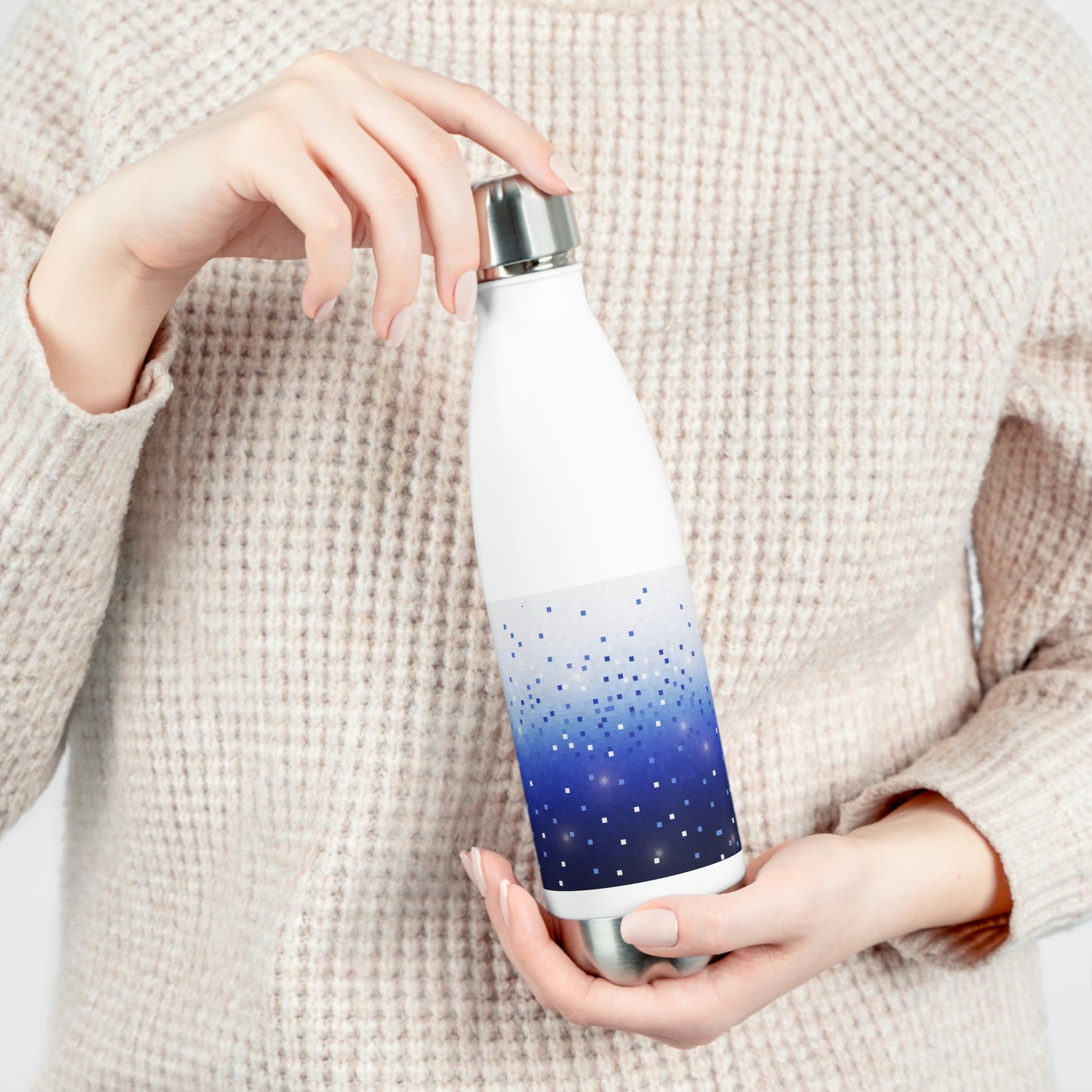 Blue Square Confetti 20oz Insulated Bottle