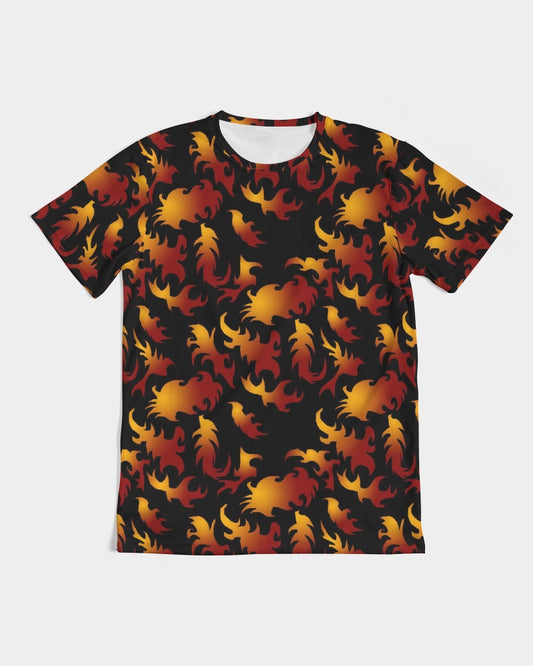 Abstract Flames Pattern  Men's Tee