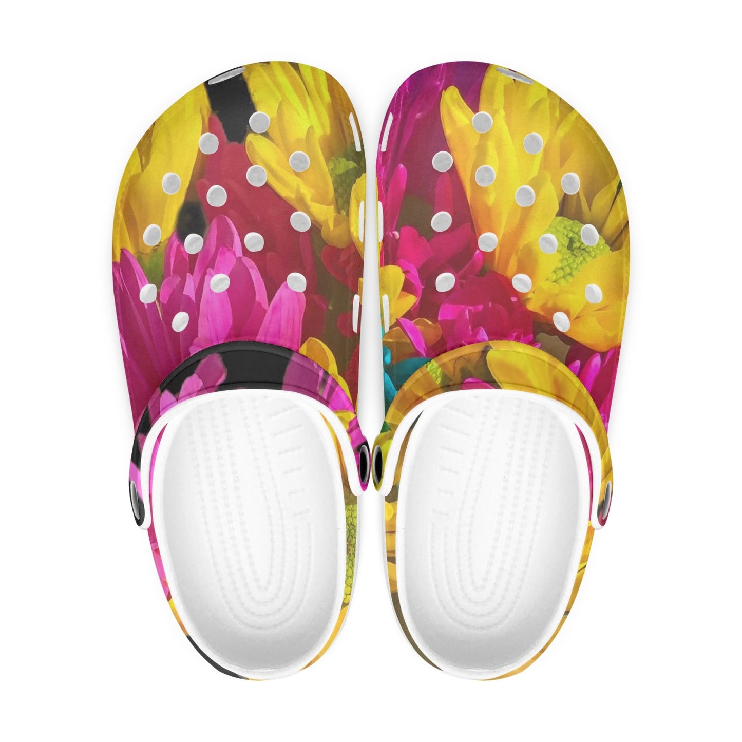 Bright Daisy Bouquet 413. All Over Printed Clogs