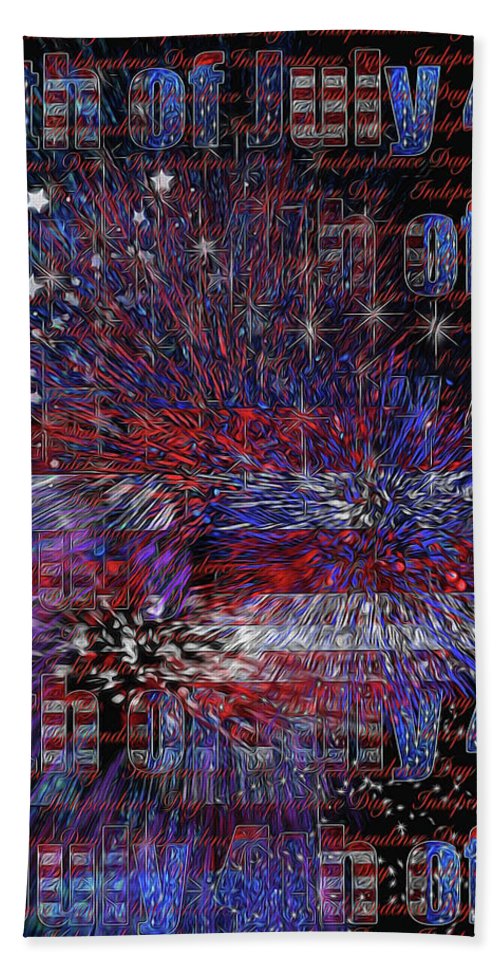 4th of July Poster - Beach Towel