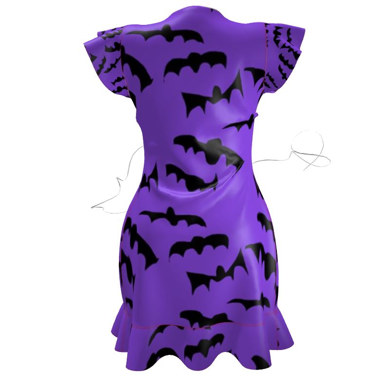 Bats Pattern Tea Dress