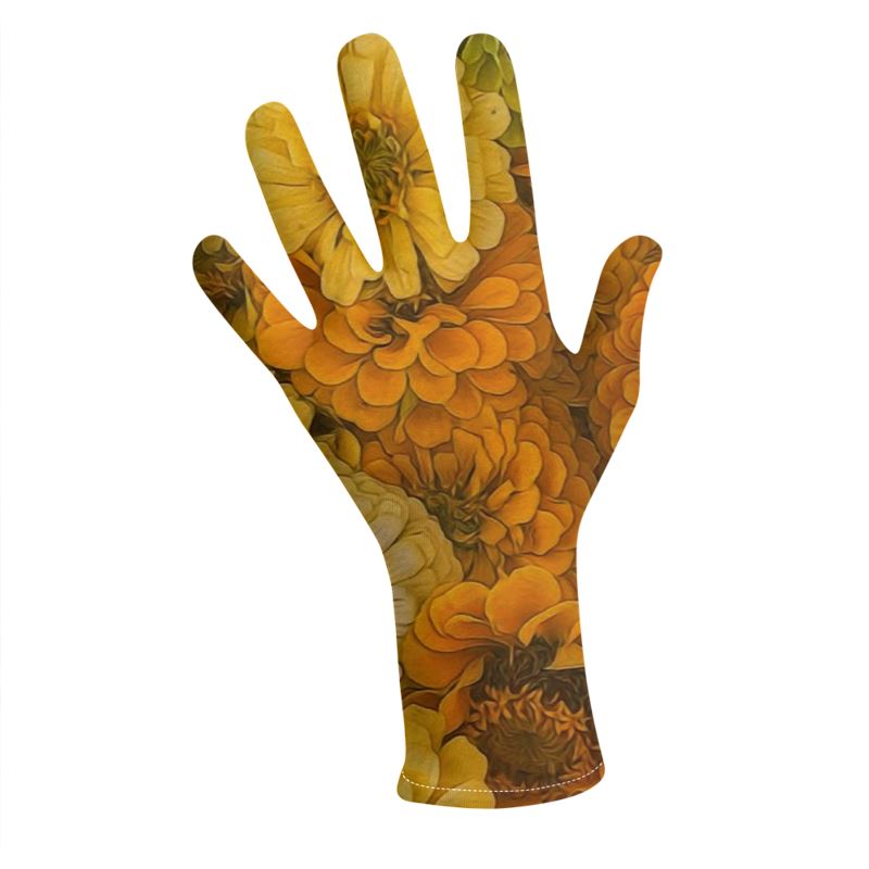 Yellow Zinnias Gloves
