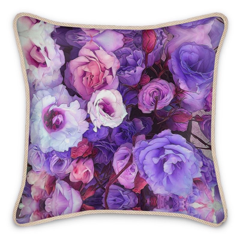 apurple Glower Kaleidoscope Silk Cushion