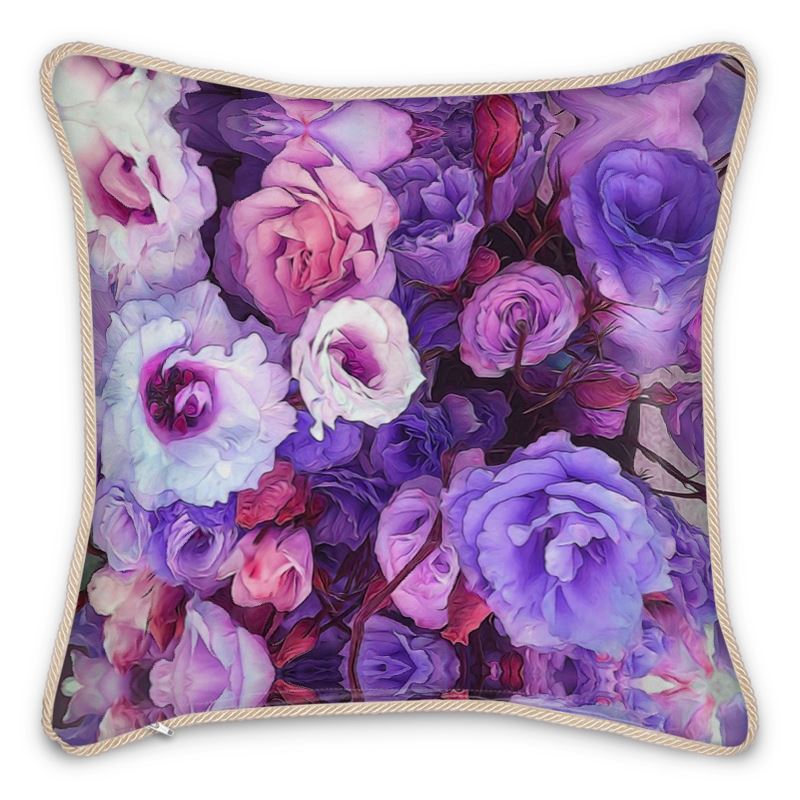 apurple Glower Kaleidoscope Silk Cushion