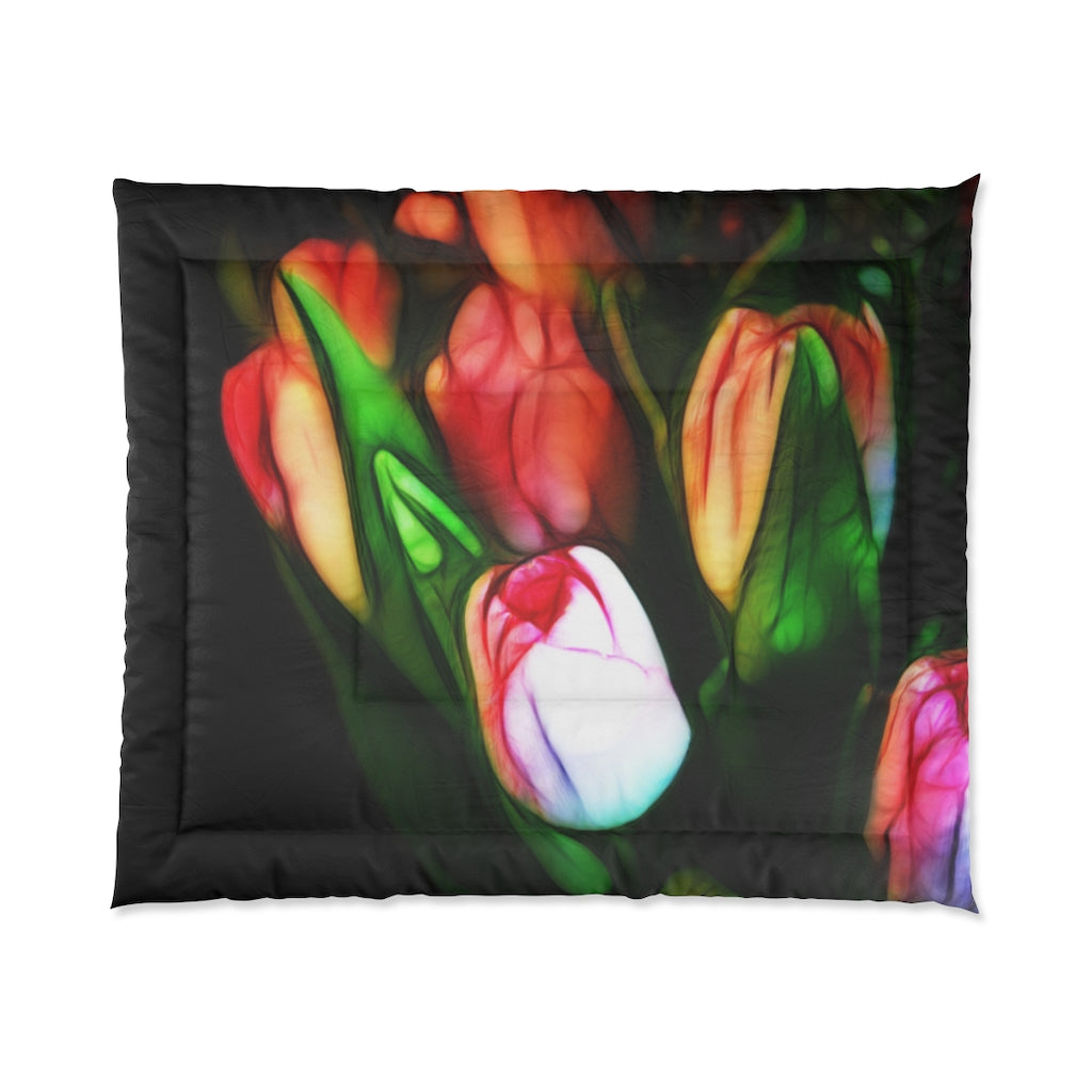 Pink Tulips Comforter