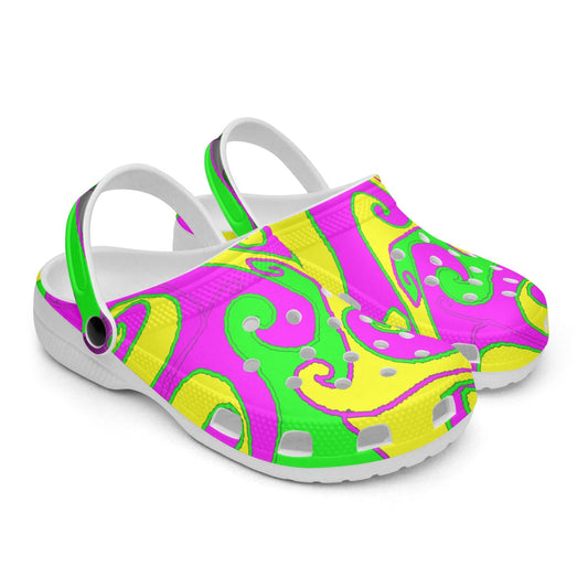 Spring Mandala Pattern 413. All Over Printed Clogs