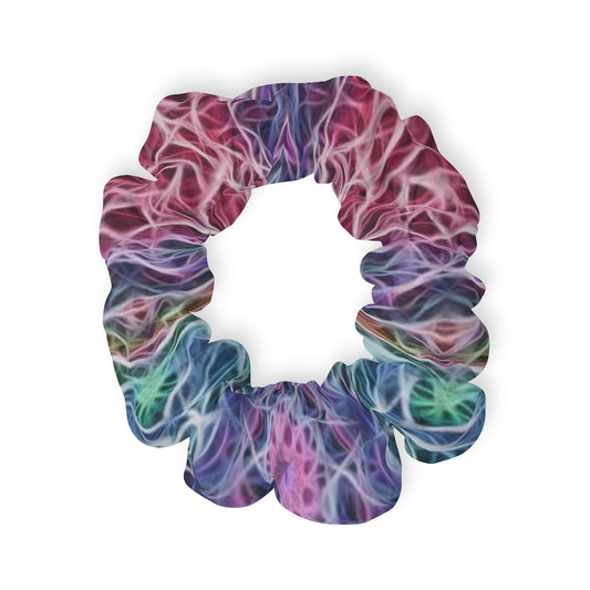 Pink Blue Kaleidoscope Scrunchie