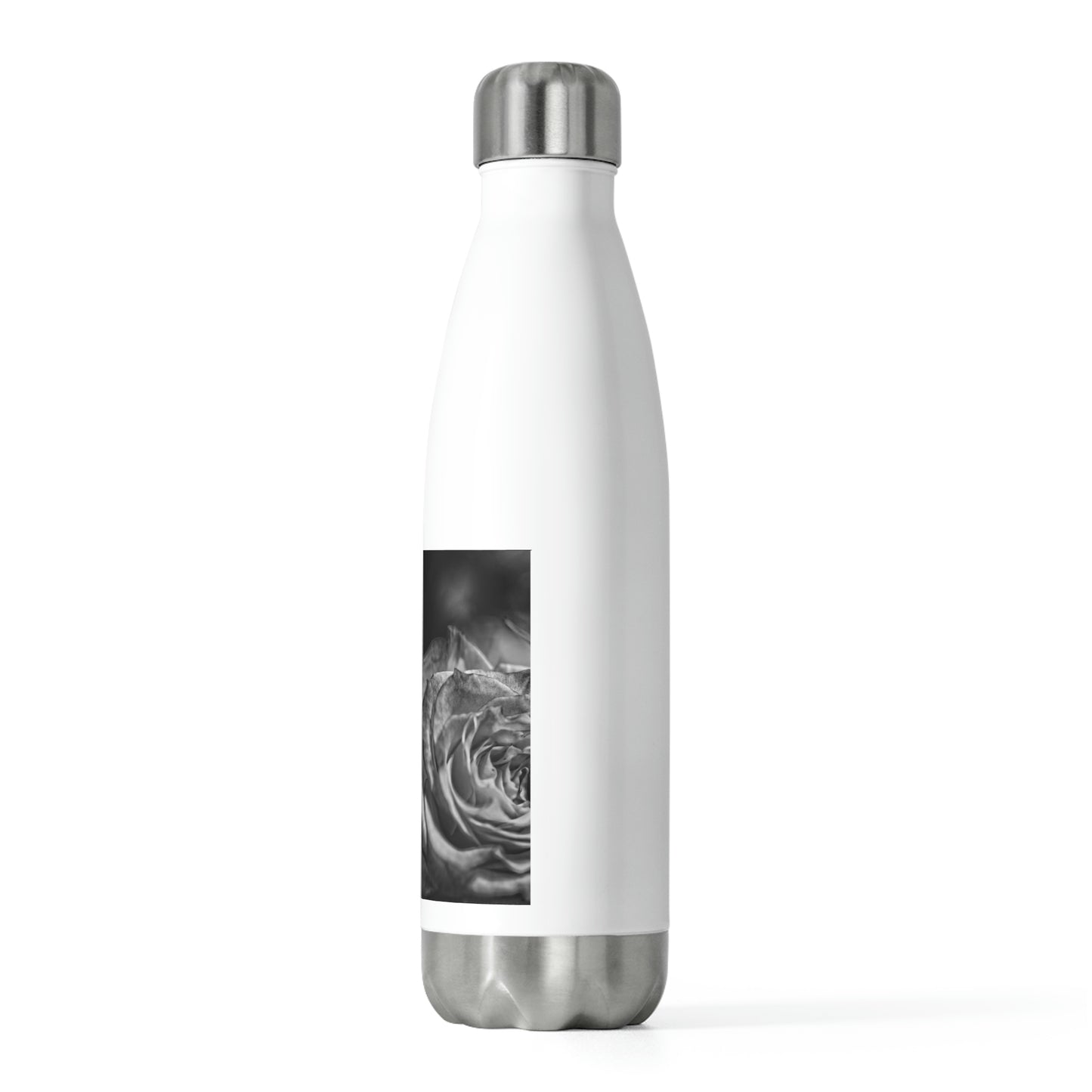 Black and White Tea Roses 20oz Insulated Bottle