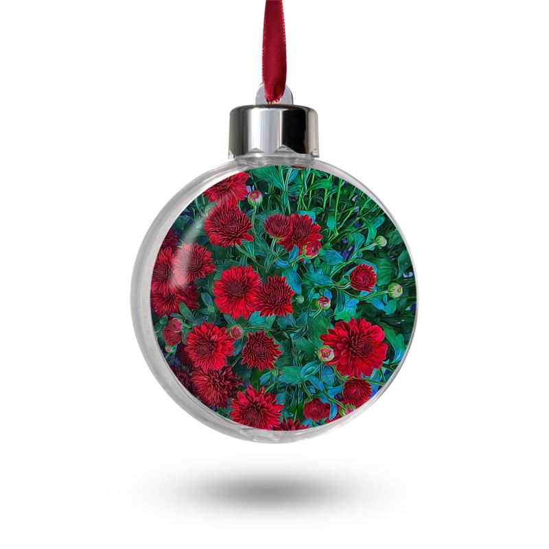 Red Mums Bauble