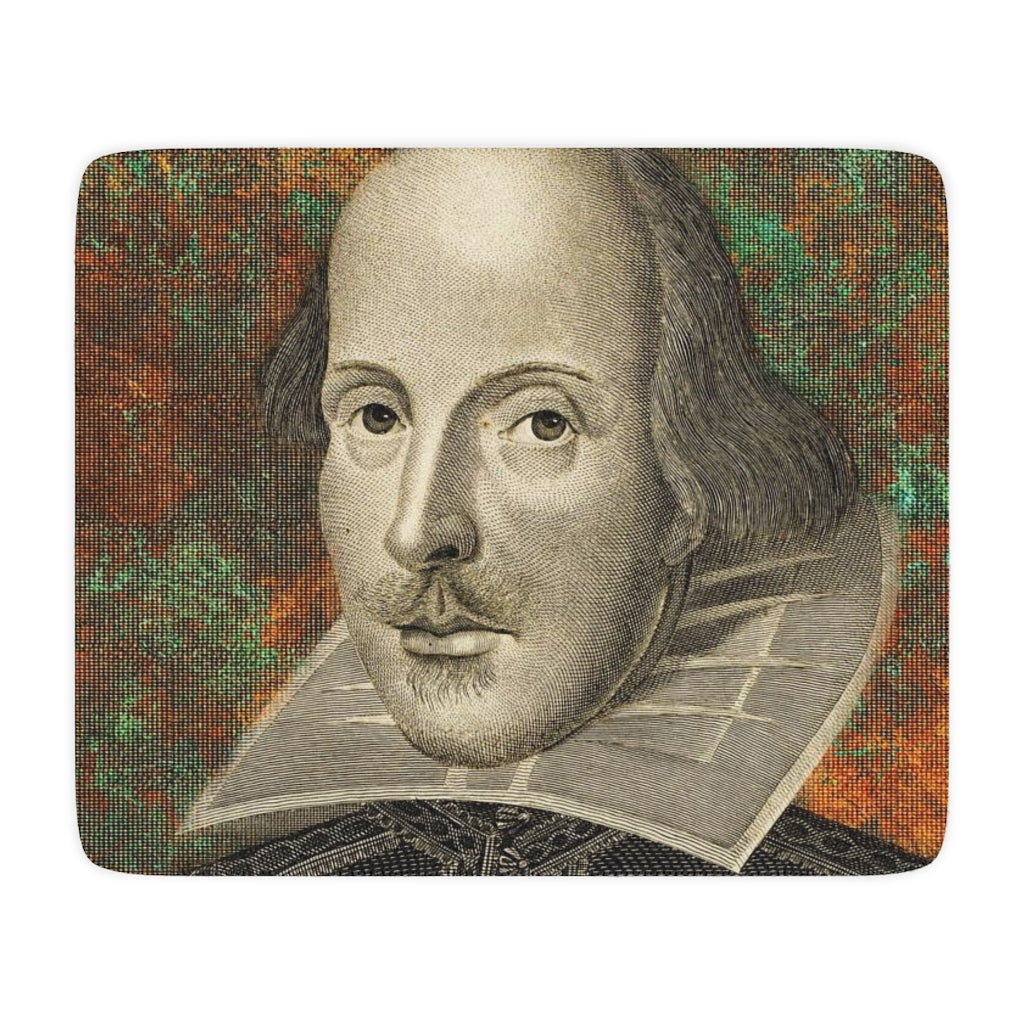 William Shakespeare Tan Sherpa Blanket