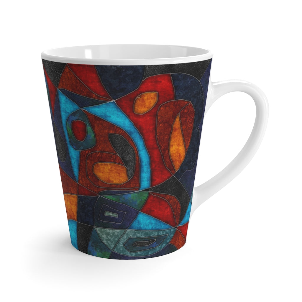 Abstract With Heart Latte mug