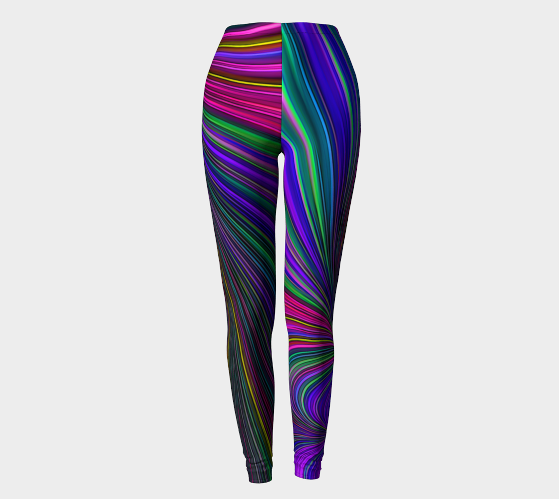 Purple Fractal 24 Leggings