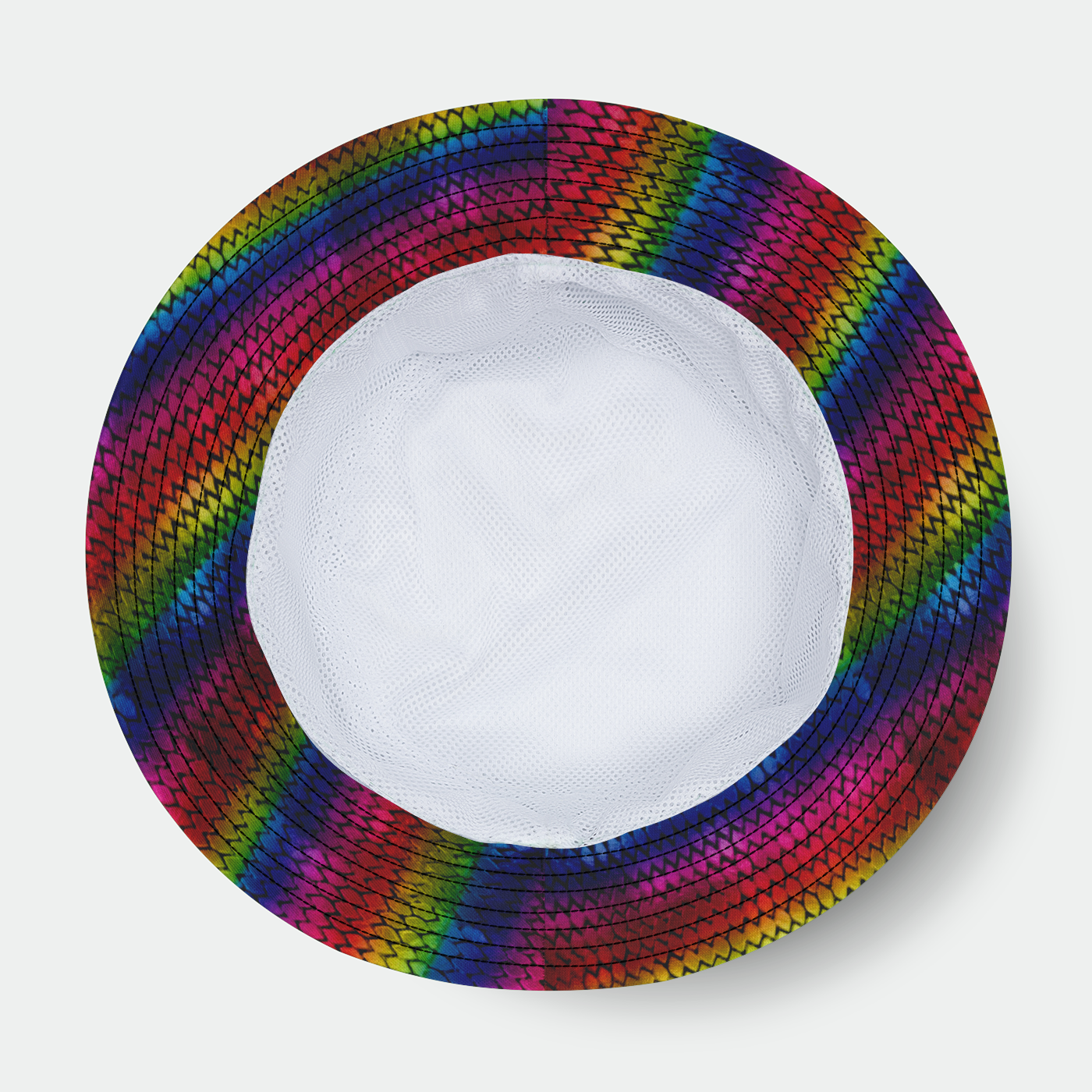 Diagonal Rainbow Dragon Scales Bucket Hat
