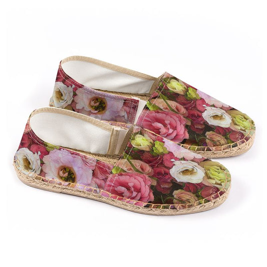 Pink Lisianthus Flowers Espadrilles