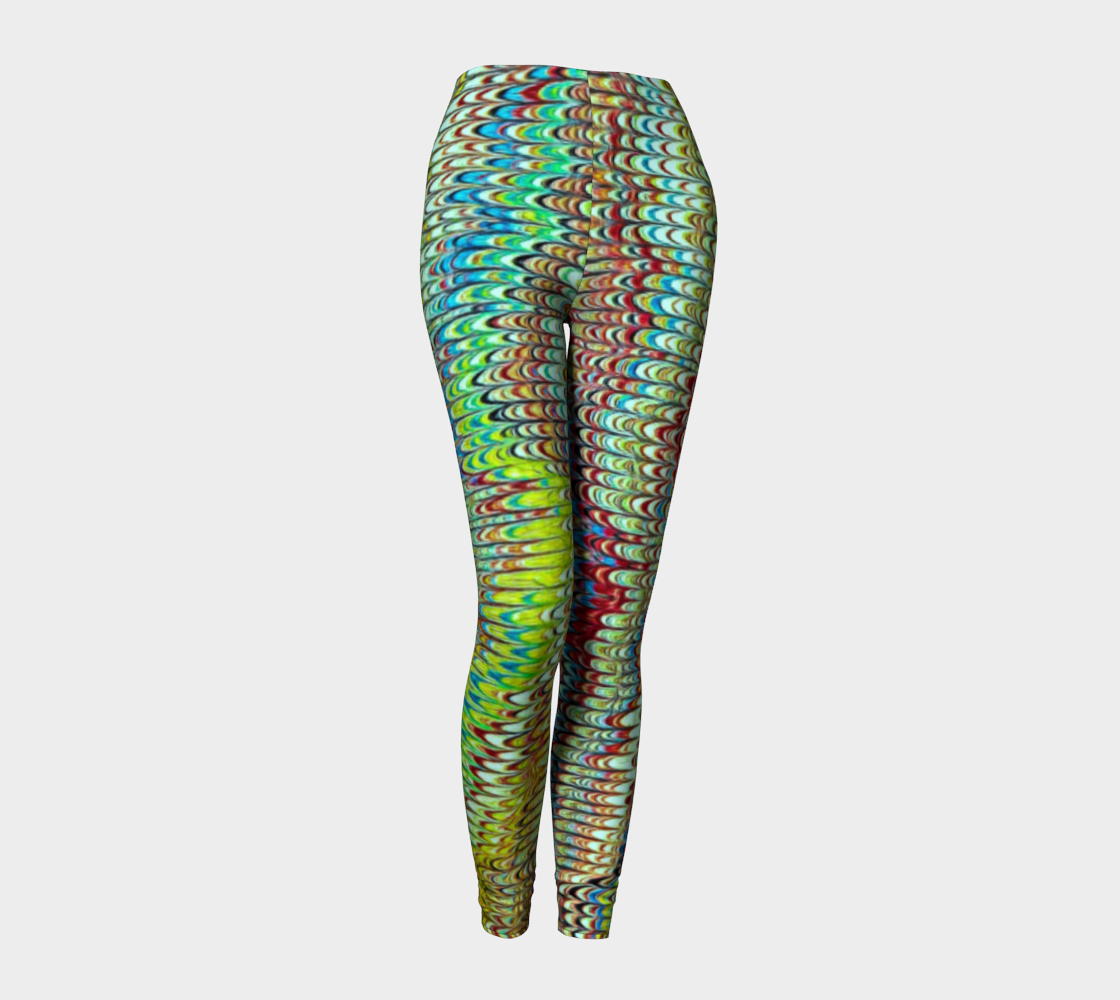 Cool Green Marbled Leggings