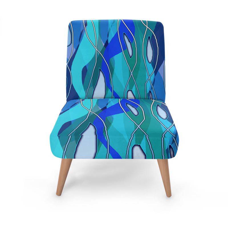 Wavy Blue Occasional Chair