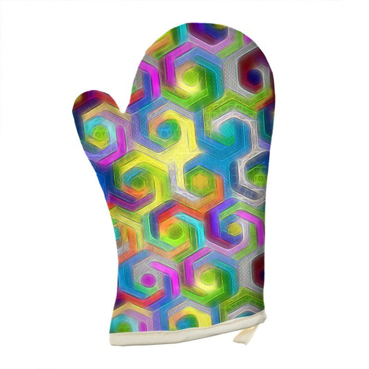 Colorful Hexagons Oven Glove