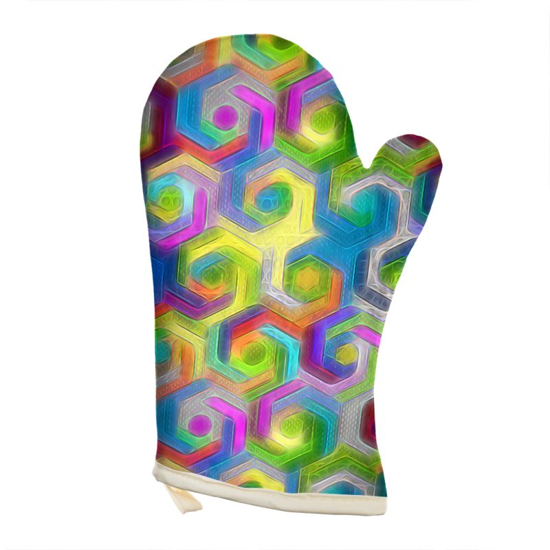 Colorful Hexagons Oven Glove