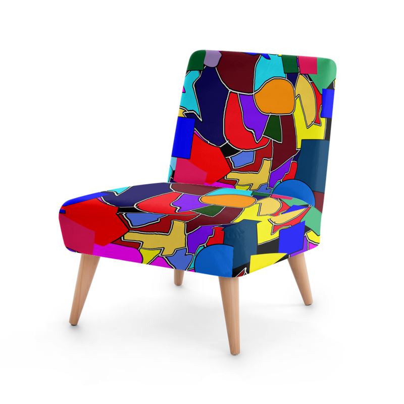 Crazy Color Abstract Occasional Chair