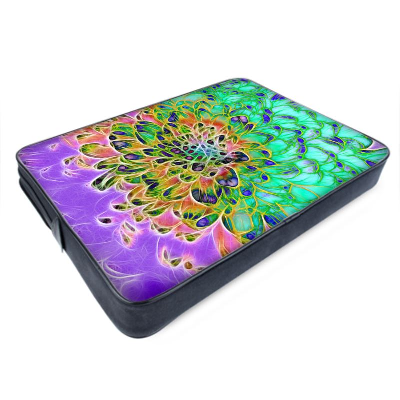 Abstract Peacock Chrysanthemum Laptop Case