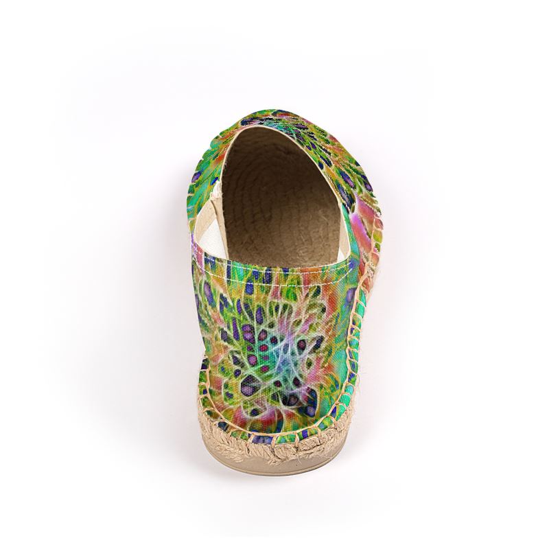 Abstract Peacock Chrysanthemum Espadrilles